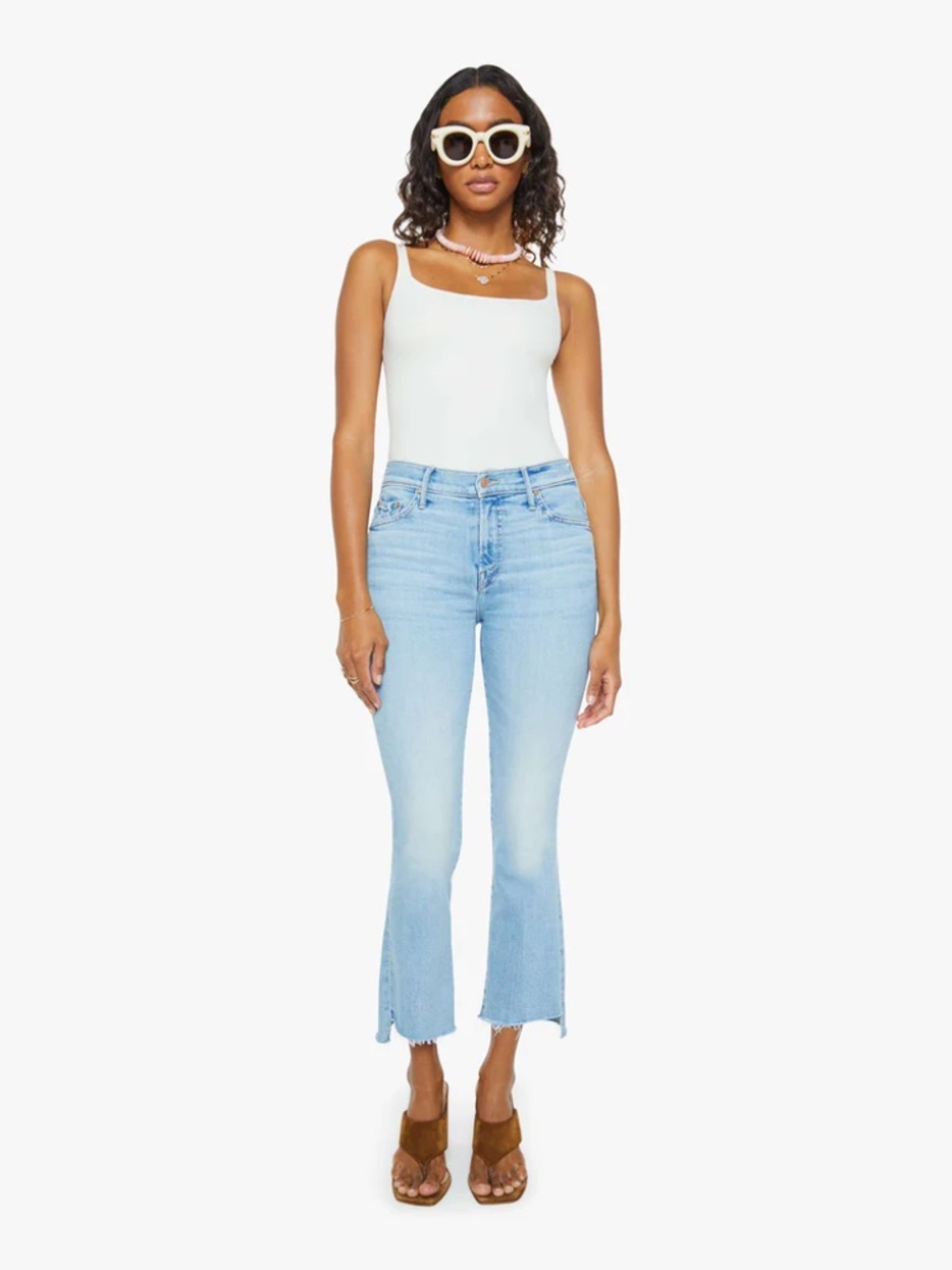 MOTHER The Insider Crop Step Fray Jeans